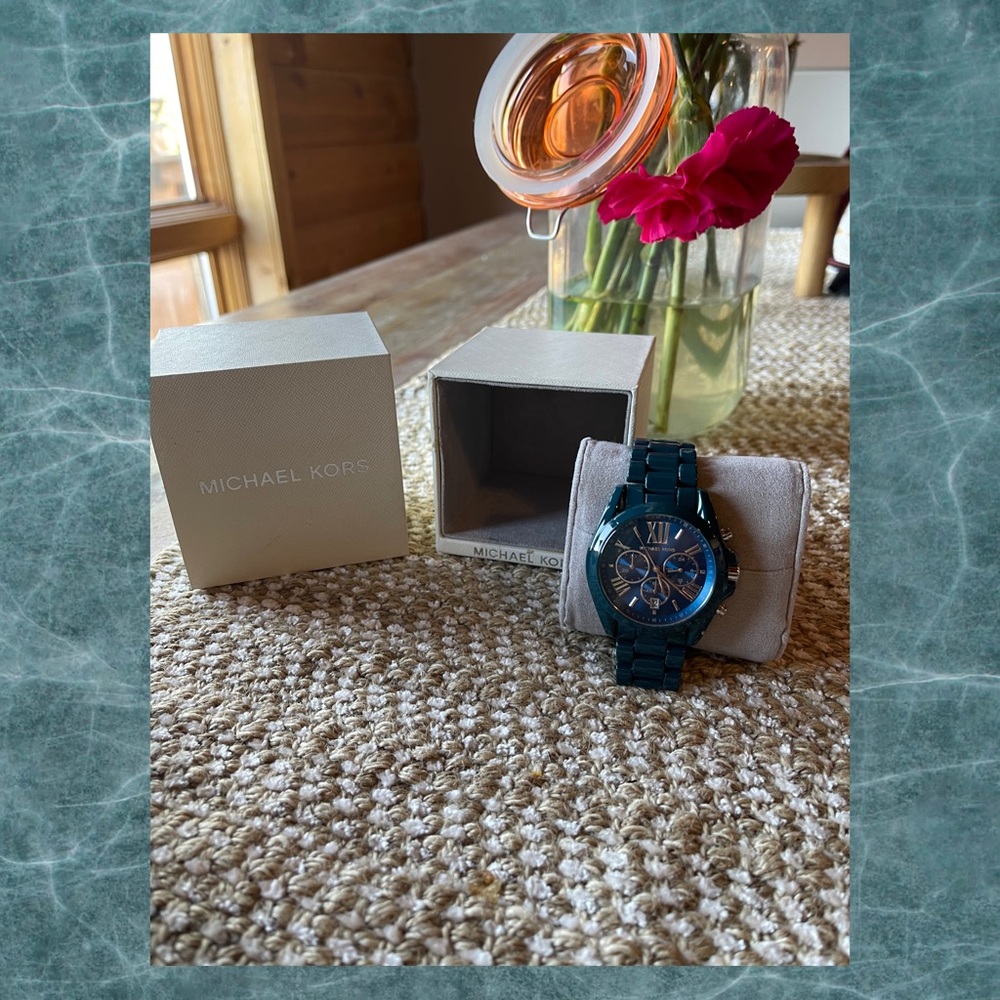 Michael Kors Teal Watch with Roman Numerals